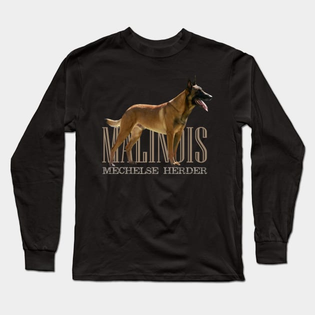 Malinois  - Belgian shepherd - Mechelaar Long Sleeve T-Shirt by Nartissima